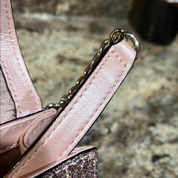 Kate Spade EUC Sunset Lane Esmena Glitter Crossbody Bag - Rose Gold - Picture 8 of 9